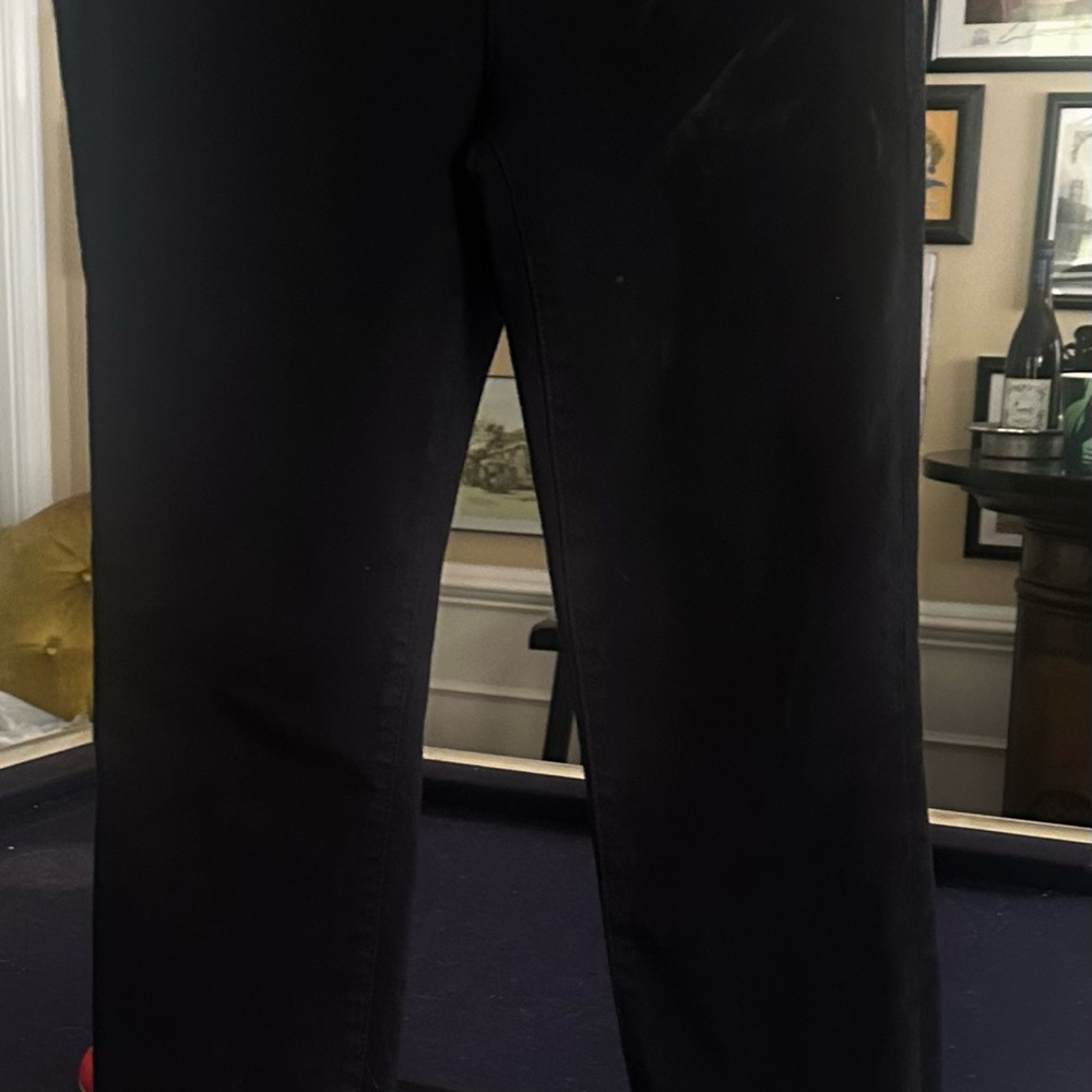 Frame Denim Black Fringe Ankle & Cropped Jeans